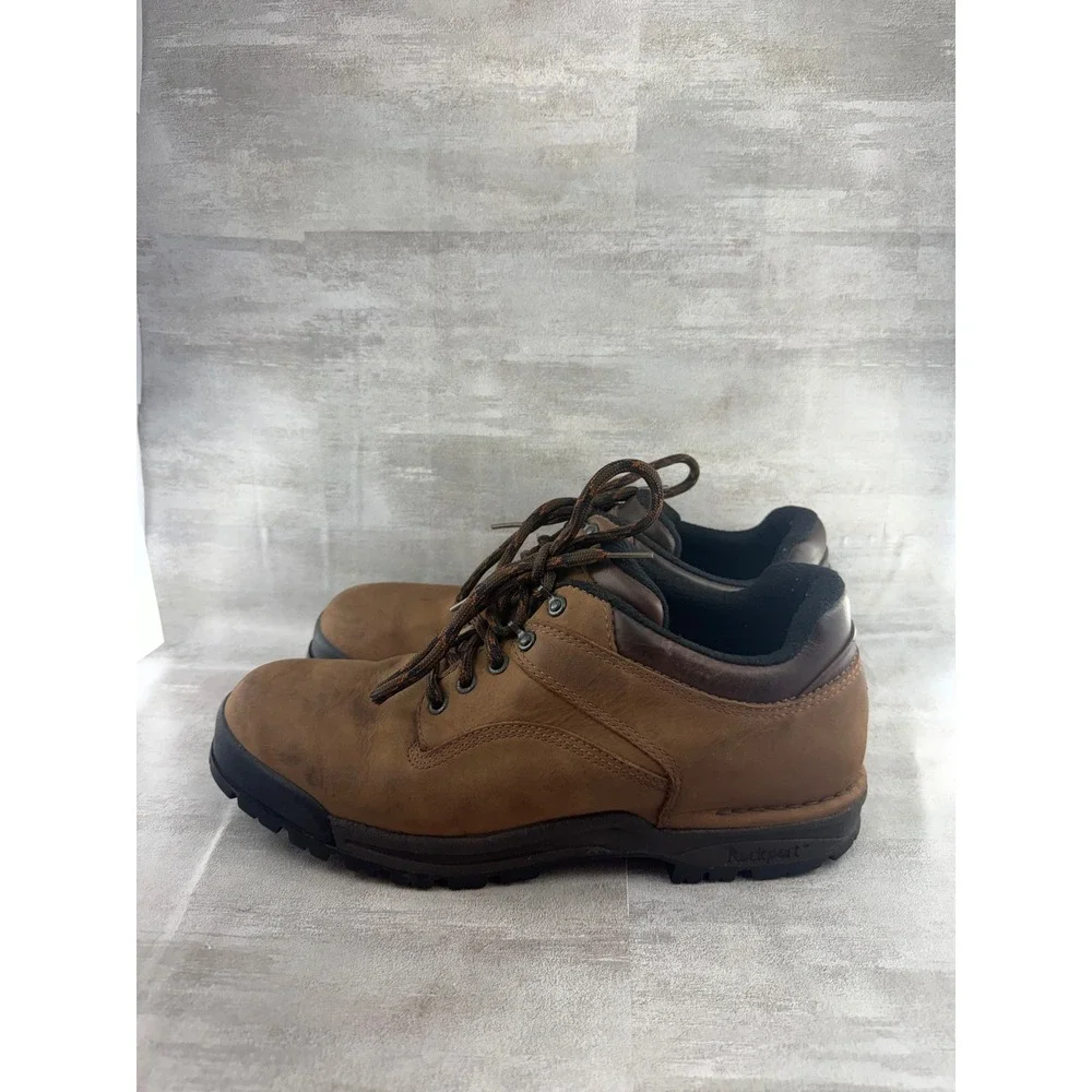Rockport XCS MLV41 Men Brown Leather Hiking Trail Shoes Vibram Sole Size 12M